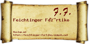 Feichtinger Fürtike névjegykártya